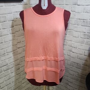 Michael Kors Coral Sleeveless Layered Top